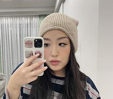 шапка бини: Шапка, Бини, Трикотаж, Зима, Крупная вязка — 1