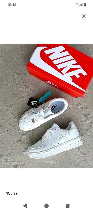 лоферы черные: Мужские кроссовки, 42, Nike, Новый, цвет - Белый — 1