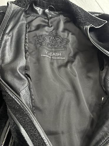 Женская одежда: Мужская дублёнка V.CASH Premium Collection. - Цвет: чёрный, матовый — 3