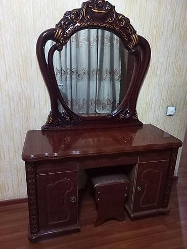 куплю спальный гарнитур бу: Спальный гарнитур, Б/у, Двуспальная кровать, Другая страна производитель, Самовывоз, цвет - Коричневый — 2