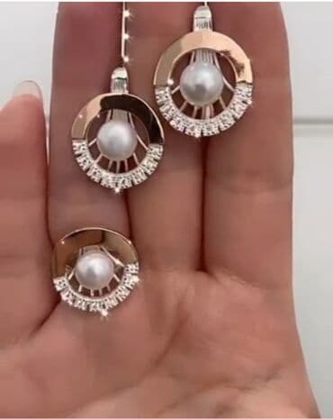 свадебное платье для высокой невесты: Набор украшений, Проба 925, Женские, Новый — 1