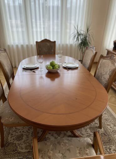 кухонный шкаф для посуды напольный: Стол для зала, Б/у, Складной, Овальная — 1