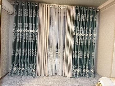 loft mebel: Комплект штор, С вышивкой, Готовое изделие, Для зала — 2