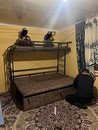 Двухъярусная кровать, Б/у, Раскладной