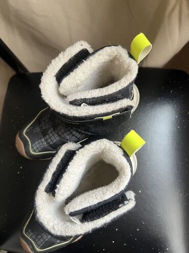 фирменная обувь из италии: Детские зимние ботинки Amore Materno - Цвет: черный с неоновыми — 5