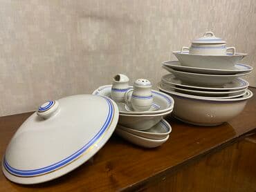 фарфоровые пасуды: Фарфоровый сервиз, Пр-во Корея. 2 тарелки для супа, 3 столовых — 4