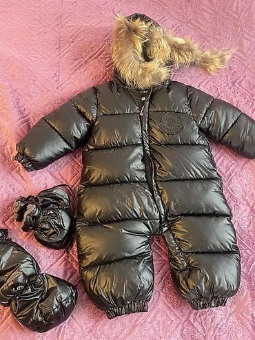 Атайын кийим: Детская зимняя куртка для девочек и для мальчика в черном цвете очень — 1