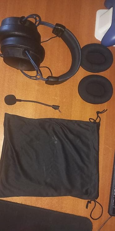 Ноутбуки и аксессуары: Проводные гарнитуры, HyperX, Б/у, цвет - Черный — 1