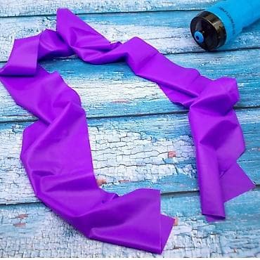 йоги: Эластичная фитнес-лента широкая. Эспандер ленточный для фитнеса, йоги — 1