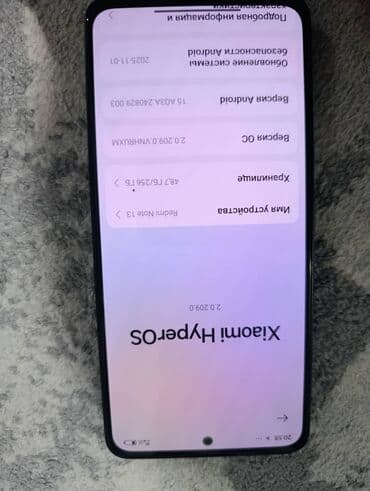 android монитор: Redmi, Redmi Note 13, Б/у, 256 ГБ, цвет - Черный, eSIM — 3