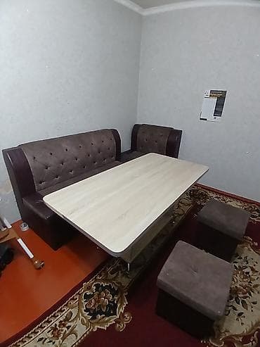 Комплекты мягкой мебели: Кухонный мягкий уголок, Другой материал, цвет - Коричневый — 1