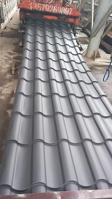 Металлочерепица: Металлочерепица (профиль “волна”), серый матовый - Материал — 1