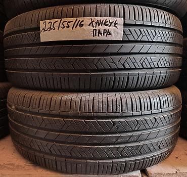 55: Шины 225 / 55 / R 16, Лето, Б/у, Пара, Легковые, Корея, Hankook — 1