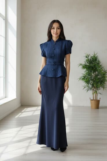 кыргызские национальные платья на прокат бишкек: Костюм с юбкой, Модель юбки: Годе, Макси, Пиджак, Стандарт — 1