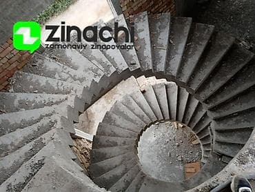 Бетонная лестница Для дома, Форма лестницы: Винтовая, Стиль: Модерн