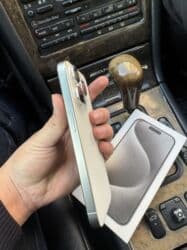 телефон обмен на велик: IPhone 15 Pro, Б/у, 128 ГБ, White Titanium, Зарядное устройство, Коробка, Защитное стекло, 93 % — 12