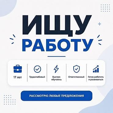 Ищу работу. Возраст: 17 лет. О себе: трудолюбивый, ответственный
