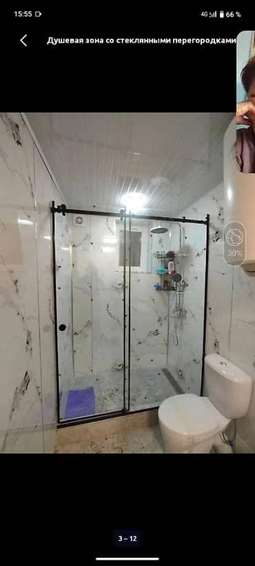 мебел жасайбыз: Стеклянные душевые ограждения и перегородки на заказ - Изготовление — 5