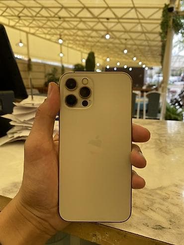 iphone 13 max: IPhone 12 Pro, Б/у, 128 ГБ, Золотой, Чехол, Кабель, Коробка, 77 % — 1