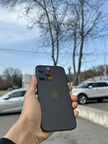 iphone xs 64gb: IPhone 14 Pro Max, Б/у, 256 ГБ, Black Titanium, Чехол, Кабель, 79 % — 1