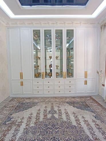 кухонный буфет для посуды: Кийим салуучу шкаф, Жаңы, Түз, МДФ — 6