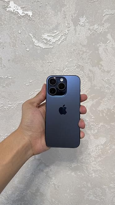 Техника и электроника: IPhone 15 Pro, Б/у, 256 ГБ, Blue Titanium, 80 % — 2