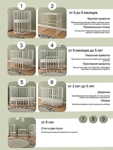 bunk bed: Детская кровать трансформер, Б/у, Другой тип, цвет - Белый — 3