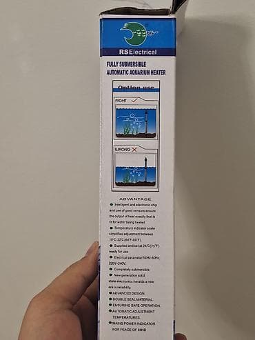 Аквариумы: Аквариумный нагреватель RS Electrical (Fully Submersible, Automatic — 2