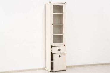 книжный шкаф для дома: Шкаф витрина 2Д (Magellan 1V1D1S), коллекции Магеллан, Сосна Винтаж — 2