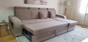 угловой диван трансформер с креслом: Угловой диван, Складной — 1