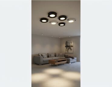 led лампы для дома: Точечные светильники круглой формы, представленные в черном и белом — 1