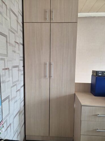 Кухонные шкафы: Офисный шкаф, Б/у, цвет - Бежевый, ЛДСП — 10