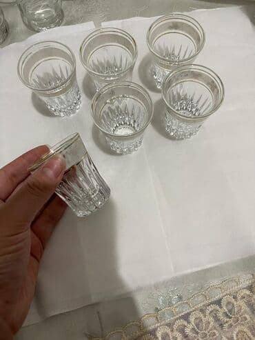 чай ичкен столдор: Набор стеклянных рюмок/стаканов для напитков - Комплектация: 6 штук в — 11