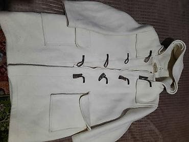 Пальто, Дафлкот, Осень-весна, Короткая модель, С капюшоном, L