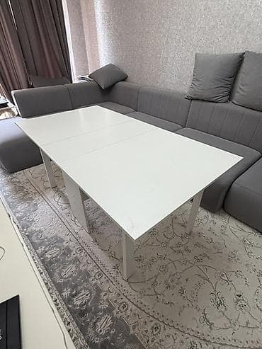 складная парта: Стол трансформер Для кухни, Стол-книжка, цвет - Белый — 2