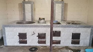 оборудование для пиццы: Кирпичная многоочаговая печь под казаны/котлы для профессиональной — 4