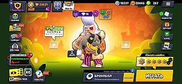 Аккаунт Brawl Stars Характеристики: - Трофеи: 22 631 - Бойцы: 85 из