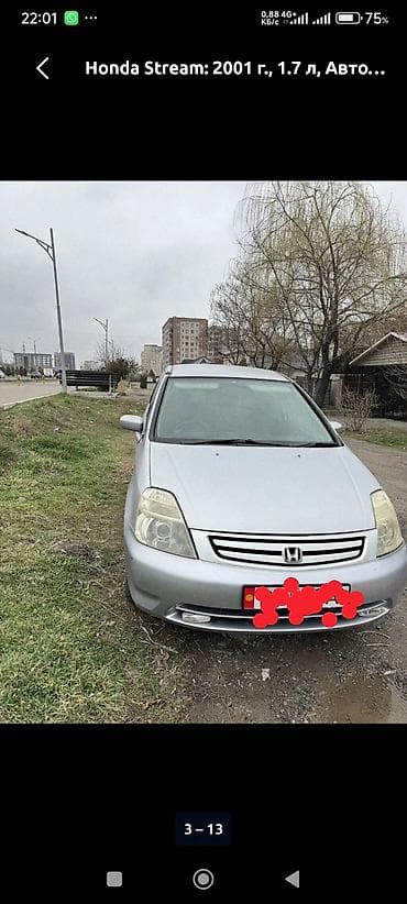 Honda Stream: 2001 г., 1.7 л, Автомат, Минивэн