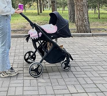 коляска dearest: Коляска, Другой бренд, цвет - Черный, Б/у, Самовывоз, Платная доставка — 2