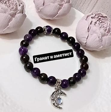 Авторские украшения из натуральных камней - Браслет “Гранат и at lalafo.kg Авторские украшения из натуральных камней - Браслет “Гранат и