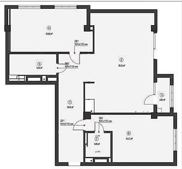 3 бөлмө, 118 м², Түштүк Магистраль 4 кабат, Евро оңдоо — 9
