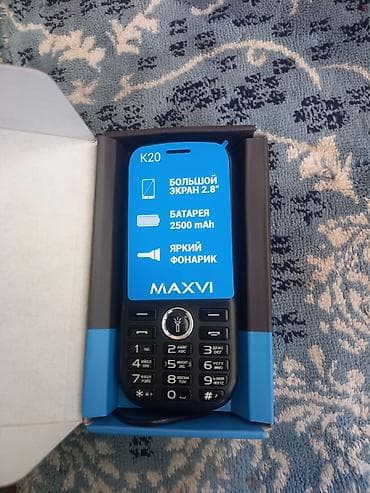 бета сервер: MAXVI K20 — кнопочный мобильный телефон с большим экраном 2.8" и емкой — 4