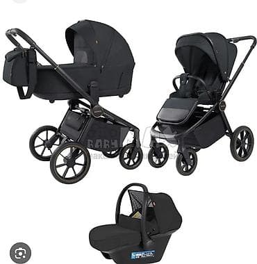 польские коляски 3 в 1: Коляска, цвет - Черный — 1