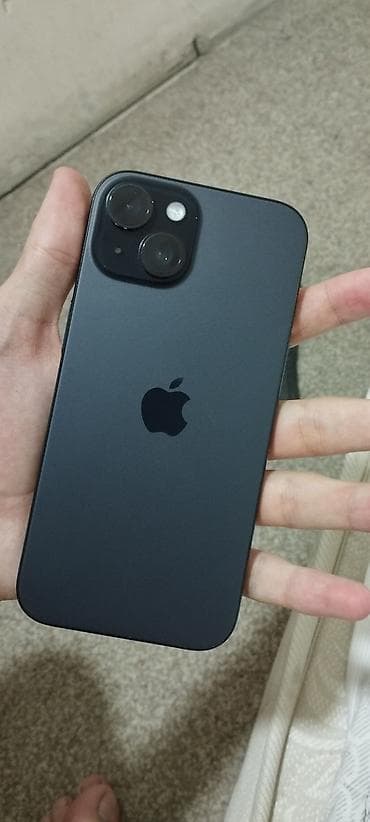 телефона айфон: IPhone 15, Б/у, 128 ГБ, Черный, Чехол, 77 % — 2