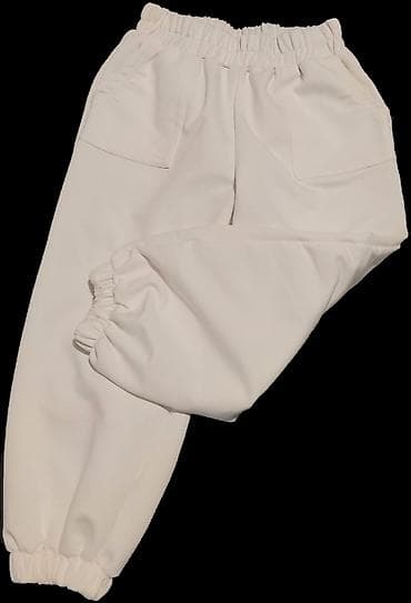 Спортивная одежда: Спортивные брюки-джоггеры, цвет: молочный/айвори, черный, т. синий — 1