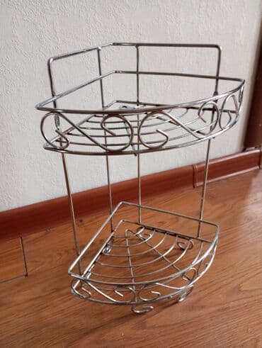 прихожые: Подвесная полка-органайзер угловая для кухни или ванной, для бумажных — 1