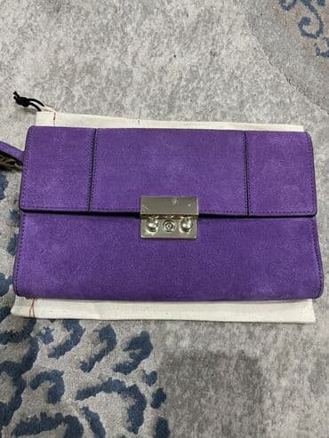 у настоящей женщины должна быть сумка: Сумка-клатч ZARA SRPLS - Материал верха: фиолетовая замша - — 3