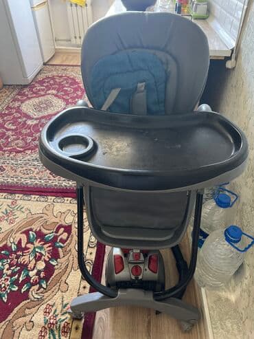 каляска прогулочная: Коляска, цвет - Черный, Б/у — 1