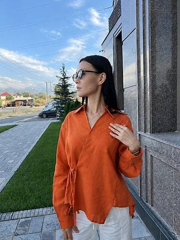 Блузка, Зыгыр, Solid print, Ылдый жагы ачык — 4