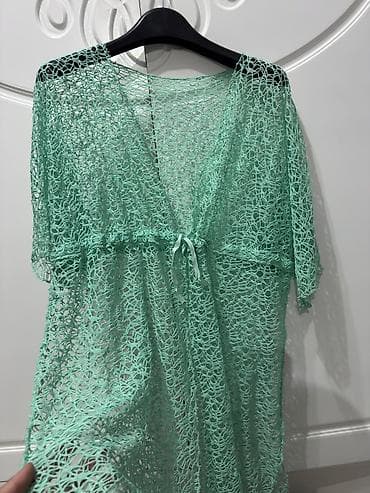 slim patch: НАКИДКА ПОВЕРХ КУПАЛЬНИКА - Цвет: мятный - Материал: тонкое вязаное — 1